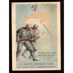 Postcard Group Gold Medals "Two Peoples One War"