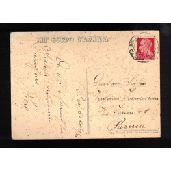 Cartolina XIII Corpo d Armata , viaggiata