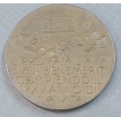 Medaglia in bronzo a ricordo del 24° anno della Fondazione del Comitato "Pro Familia"