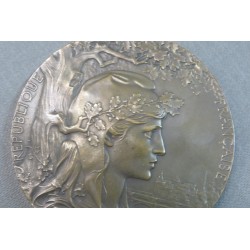 Non-portative medal minted for the Universal Exhibition of Paris 1900, in exergue A. Scotti, the name of one of the participants