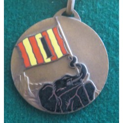 Rara medaglia coloniale bronzo e smalti " Ia Brigata Coloniale "