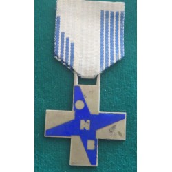 Medaglia a croce ONB  , colore blu , modello grande, in argento 800