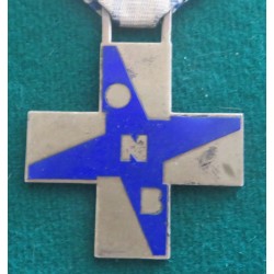 Medaglia a croce ONB  , colore blu , modello grande, in argento 800