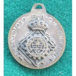 Medal RACI Reale Automobile Club Italia Provincial Office of Milan