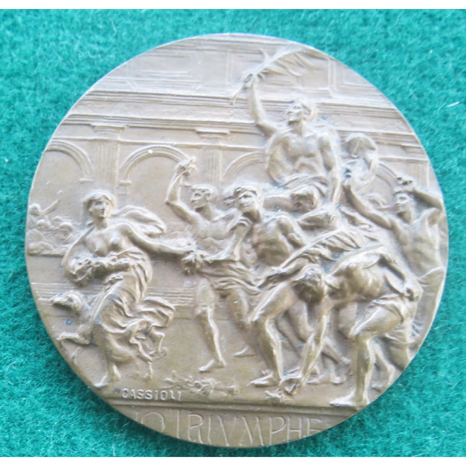 Medaglia non portativa in bronzo Ministero della Guerra 1a Guerra Mondiale