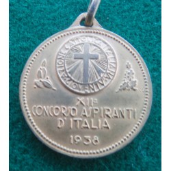Medaglia religiosa  in bronzo dorato Azione Cattolica 1938