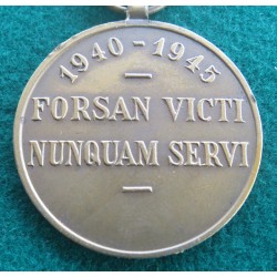 Bronze Medal Belgium Medal of Civil Disobedience 1940 1945