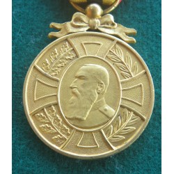 Medaglia in bronzo dorato Belgio Cinquantenario di Regno di Leopoldo III 1865 1905