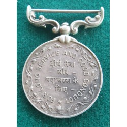 MEDAL INDIA, Long Service and Good Conduct, silver, nominative, awarded to a Sikh