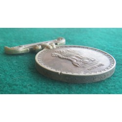 Medaglia INDIA, Lungo Servizio  e Buona Condotta,argento ,  nominativa