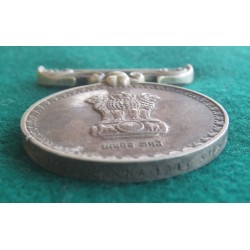 Medaglia INDIA, Lungo Servizio  e Buona Condotta,argento ,  nominativa