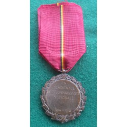 Medaglia in bronzo Belgio In Testimonianza della Riconoscenza Nazionale Alberto Re del Belgio