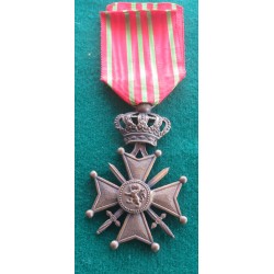 Medaglia in bronzo Belgio Croce di Guerra con spade
