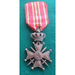 Medaglia in bronzo Belgio Croce di Guerra con spade