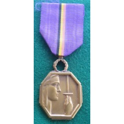 Rare! Belgium Bronze Medal Gratitude for Courage in Wartime in the Humanitarian Field