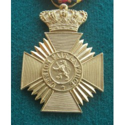 Medaglia in bronzo dorato Belgio Croce al Merito 1a Classe Armee Merita Anciennete