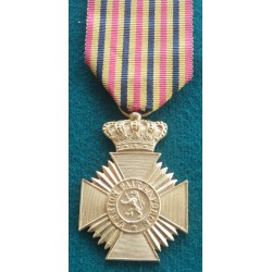 Medaglia in bronzo dorato Belgio Croce al Merito 1a Classe Armee Merita Anciennete