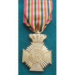 Medaglia in bronzo dorato Belgio Croce al Merito 1a Classe Armee Merita Anciennete