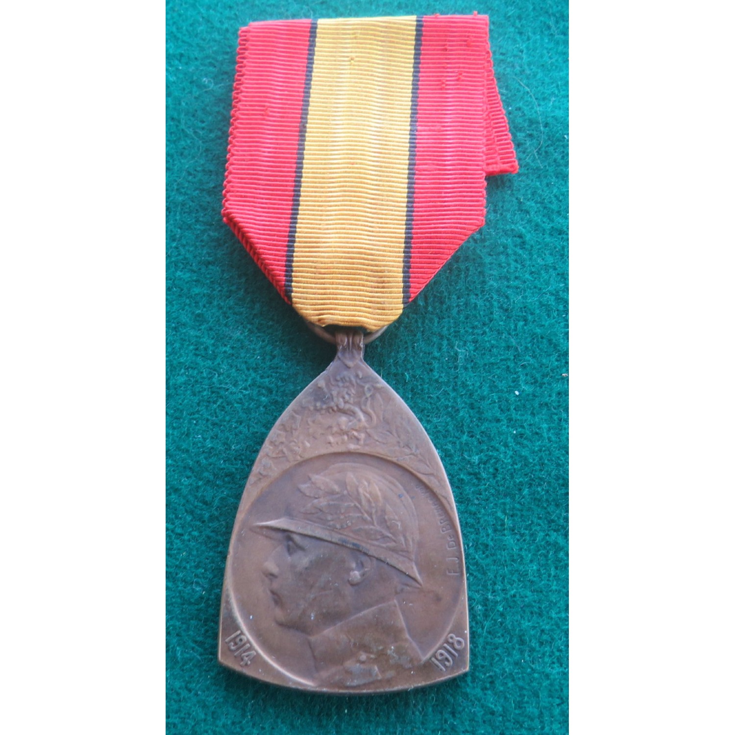 Bronze Medal Commemorative War Campaign 1914 1918 Belgium