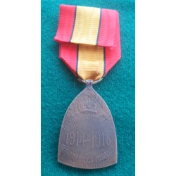 Medaglia in bronzo Commemorativa Campagna di Guerra 1914 1918 Belgio