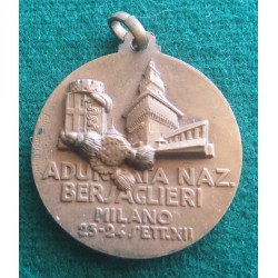 Medaglia in bronzo Adunata Nazionale Bersaglieri Milano 1934