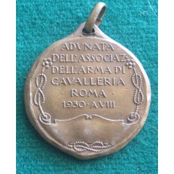 Medaglia in bronzo Adunata Arma di Cavalleria 1930 Roma