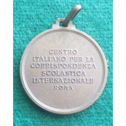 Medaglia in bronzo Centro Italiano per la Corrispondenza Scolastica