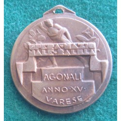 Medaglia in bronzo Opera Nazionale Balilla Agonali Varese 1936