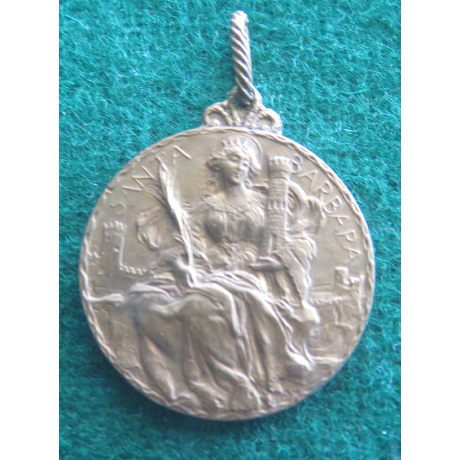 Medaglietta reggimentale Scuola Bombardieri Santa Barbara  1916