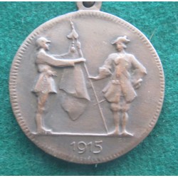 Medaglia in bronzo reggimentale AOSTA LA VEJA 1690  1915
