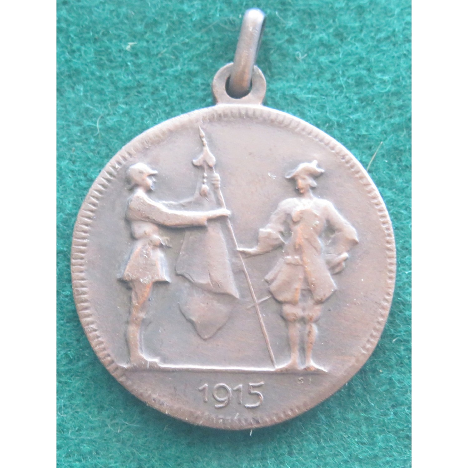 Medaglia in bronzo reggimentale AOSTA LA VEJA 1690  1915