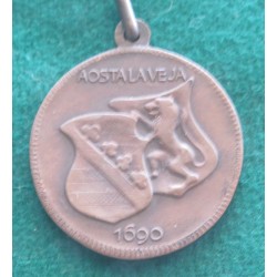 Medaglia in bronzo reggimentale AOSTA LA VEJA 1690  1915