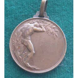 Medaglietta fascista in bronzo presumibilmente sportiva