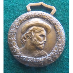 Medaglia in bronzo 50° Anniversario della morte di Giuseppe Garibaldi 1882   1932