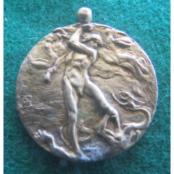 Medaglia in bronzo argentato Pietrasanta VII Aprile 1907 Giosue Carducci