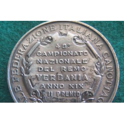 Medaglia sportiva Reale  Federazione Italiana  Canottaggio