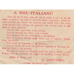 Volantino Il Comitato d Azione fra Mutilati invalidi feriti di guerra 1918